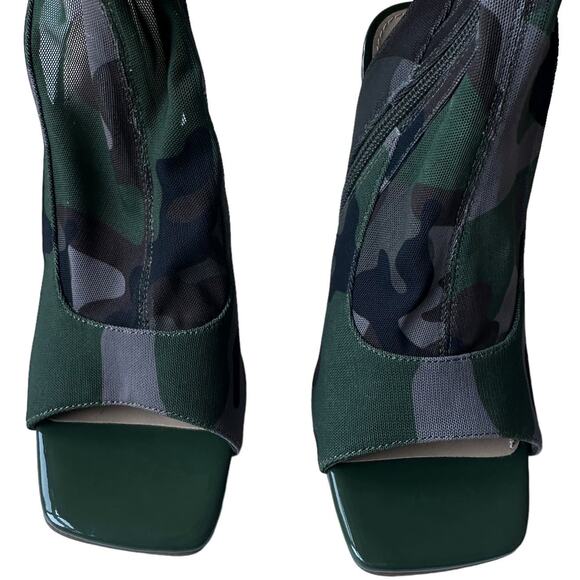 Steve Madden Boots Beverley Camouflage Mesh Green Over Knee Boot Women's Size 6 - Picture 4 of 11